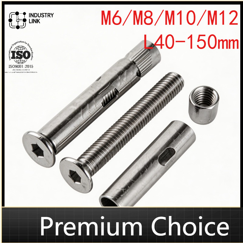 Parafuso De Expansão hexagonal De Cabeça Panela De Aço Inoxidável 304 , Redonda M6/M8/M10/M12 * L40-150mm (GH-ZZA)