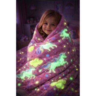 Manta Brilha no Escuro 2,00 x 1,80 mt Noites Mágica em Oferta na Shopee