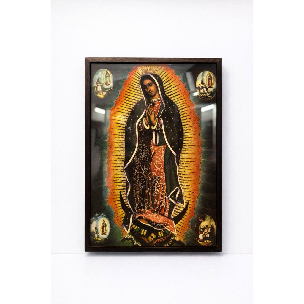 Quadro Nossa Senhora de Guadalupe com Moldura e Vidro – Quadro Religioso Católico Decorativo para Sala