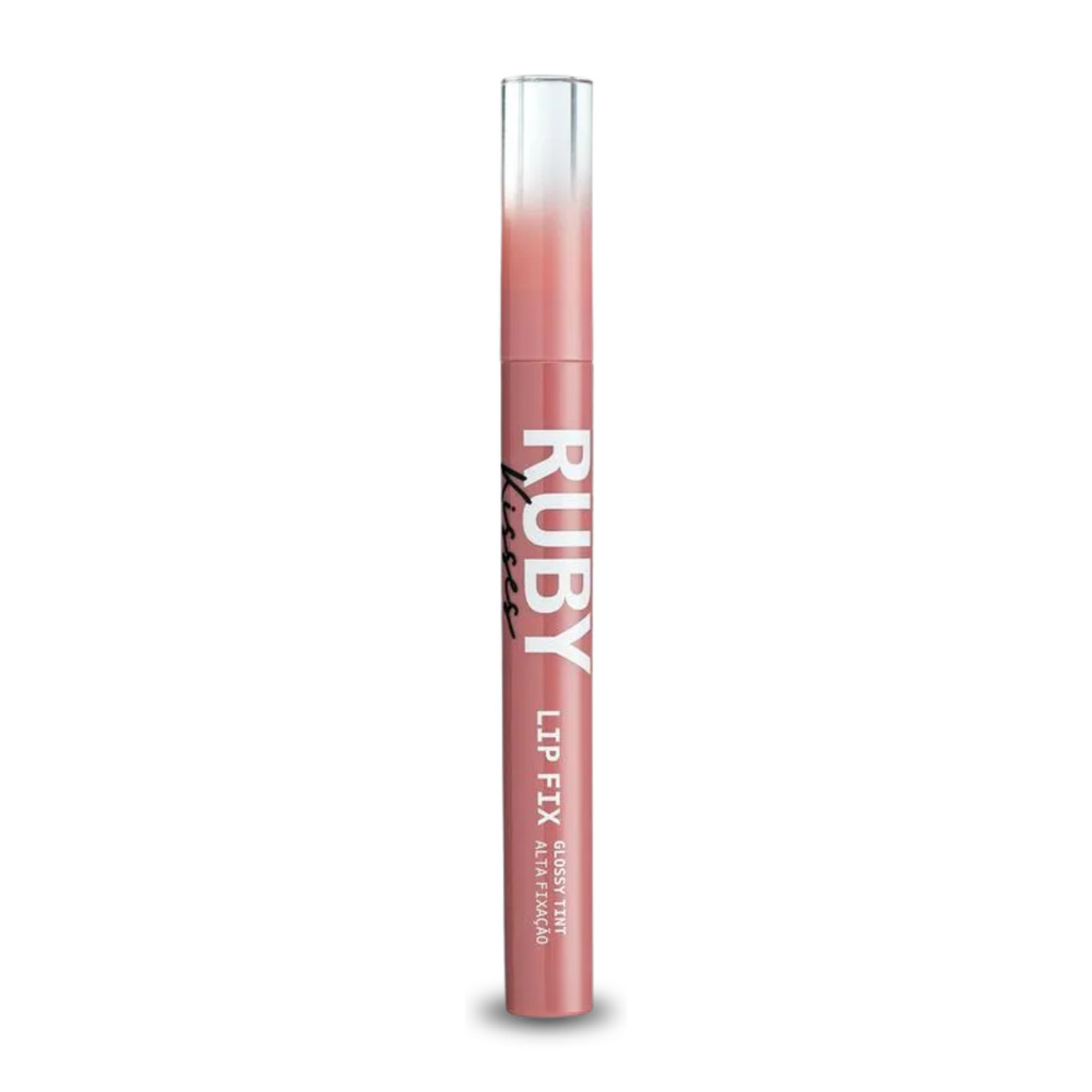 LIP FIX RUBY KISSES GLOSSY TINT ALTA FIXAÇÃO LOVELY PINK