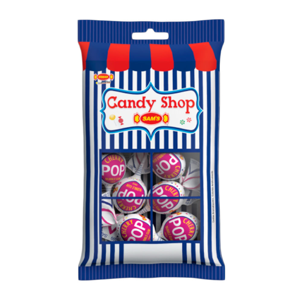 Pirulito Pop Cherry Candy Shop 140g em Oferta na Shopee