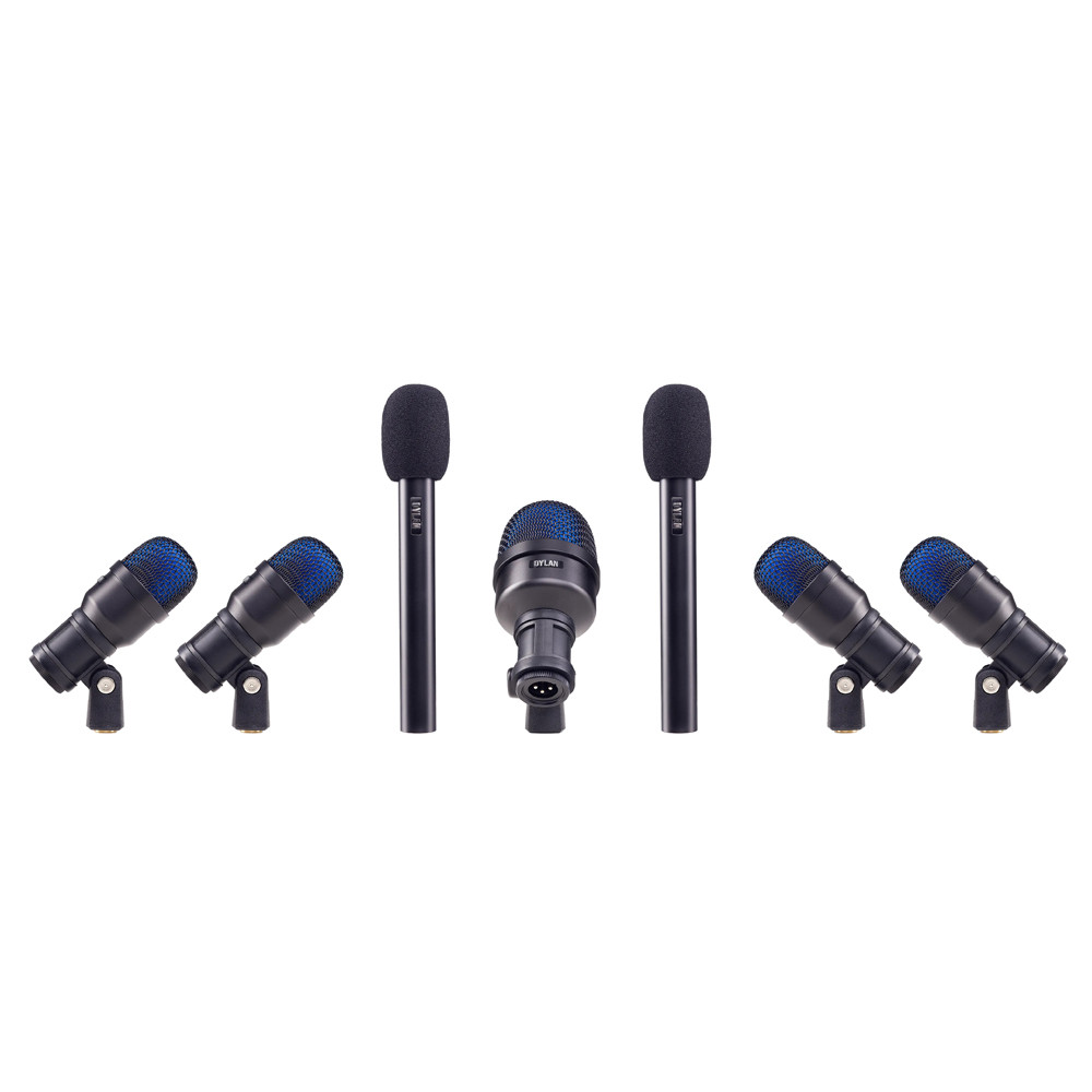 Kit Microfones Para Bateria Dylan DDX7000 Profissional Completo 7 Mics Bumbo Caixa