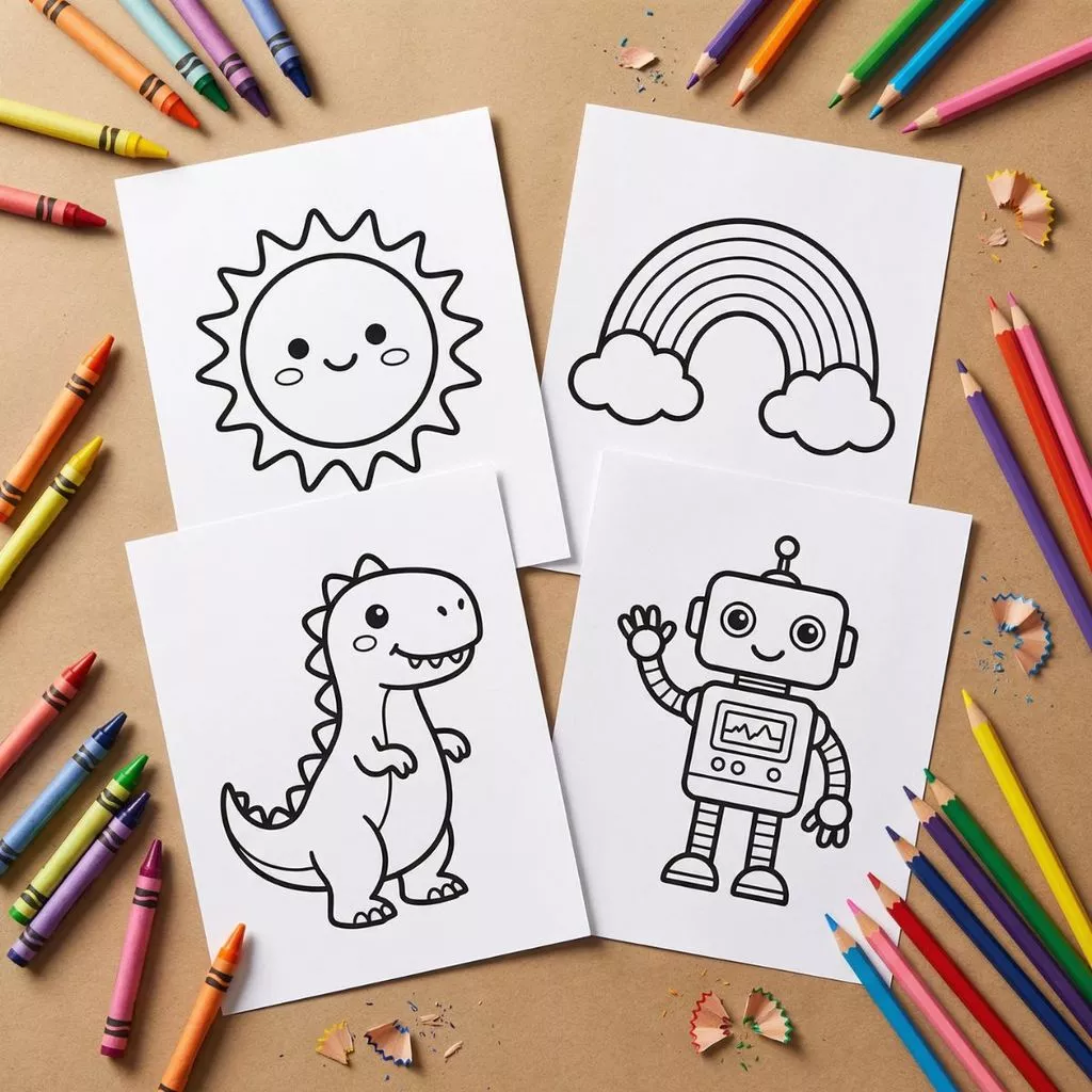 KIT 100 Desenhos para Colorir Animais Infantil Educativas Crianças Pintura Safari Fazenda Zoológico — imagem 1