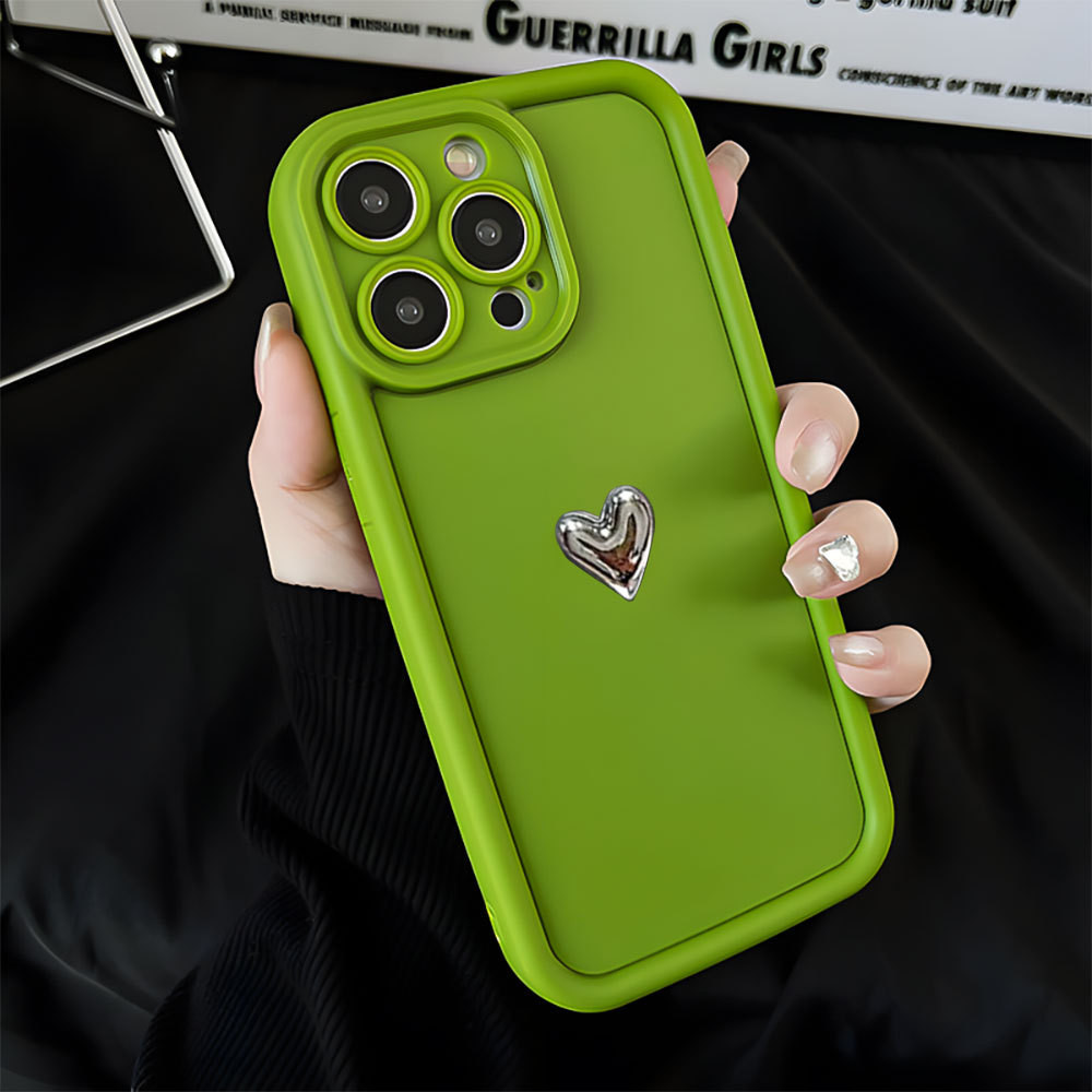 Capa De Silicone Anti-Impacto Capinha Para Samsung A06 A07 A05S A12 A13 A14 A15 A16 A17 A23 A32 A34 A36 4G 3D Coração Pr