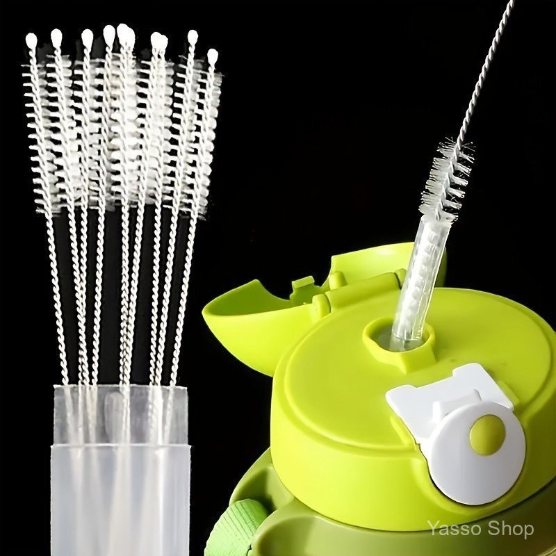 Escova Super longa de limpeza de tubos de 20 cm, escova de garrafas de aço inoxidável, teclado, tubo pequeno, ferramenta
