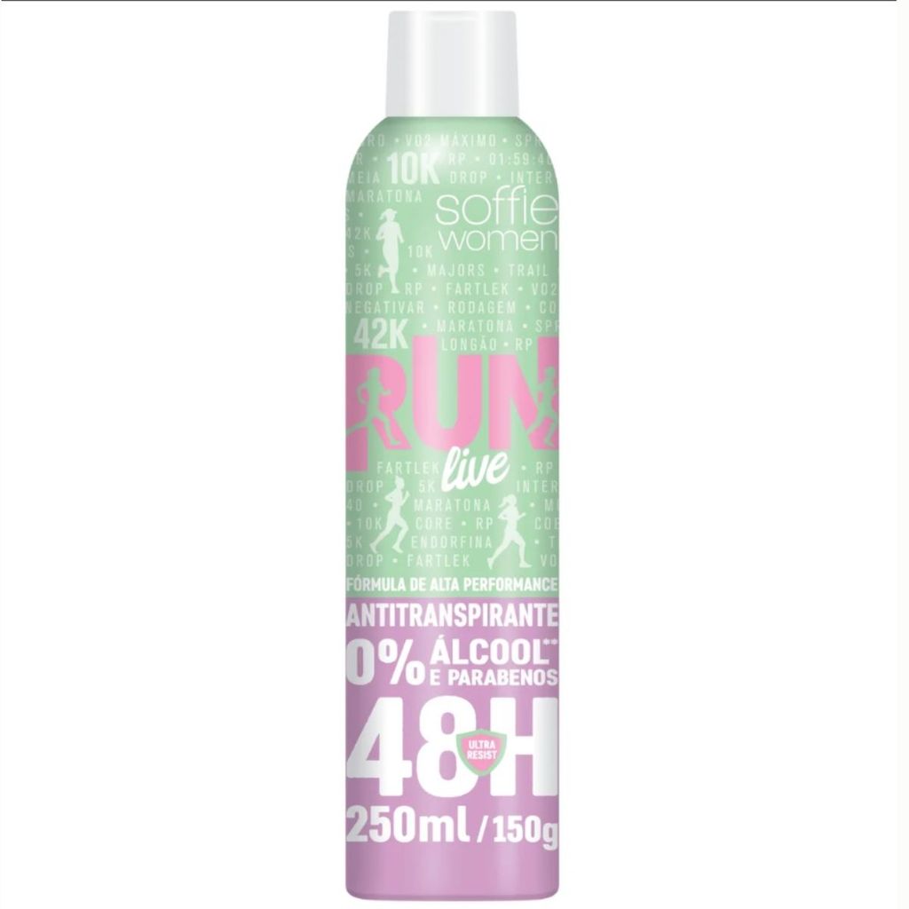 Desodorante Antitranspirante Live Frasco Com 250Ml Soffie Run