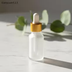 tianyuan111 Frascos De Vidro Conta-Gotas Foscos Transparentes 10ML 50ML 100ML Loção Reutilizáveis À Prova De Vazamento P