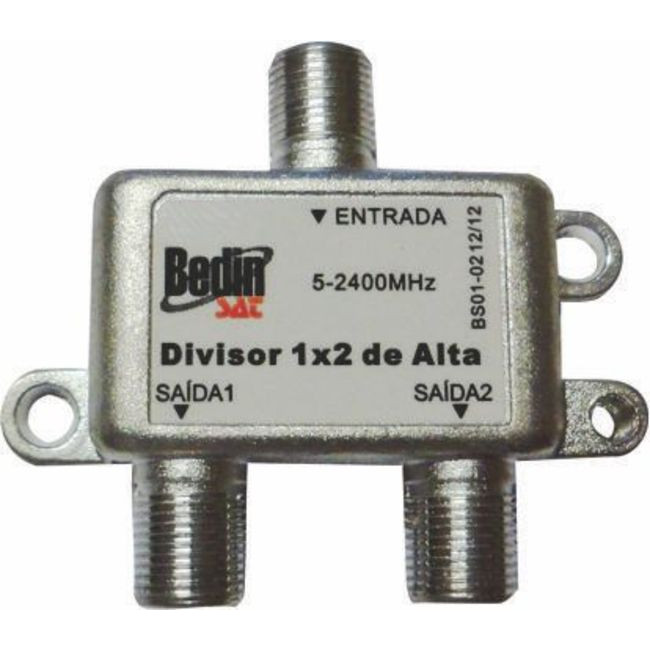 Divisor de satélite  Local 1:2 Alta 5-2400mhz Bedin