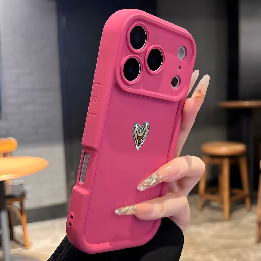 Capa De Silicone Anti-Impacto Capinha Para Samsung A06 A07 A05S A12 A13 A14 A15 A16 A17 A23 A32 A34 A36 4G 3D Coração Pr