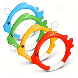 Brinquedo Piscina Argolas de mergulho Peixinhos fundo Kit Colorido 4 em Oferta na Shopee