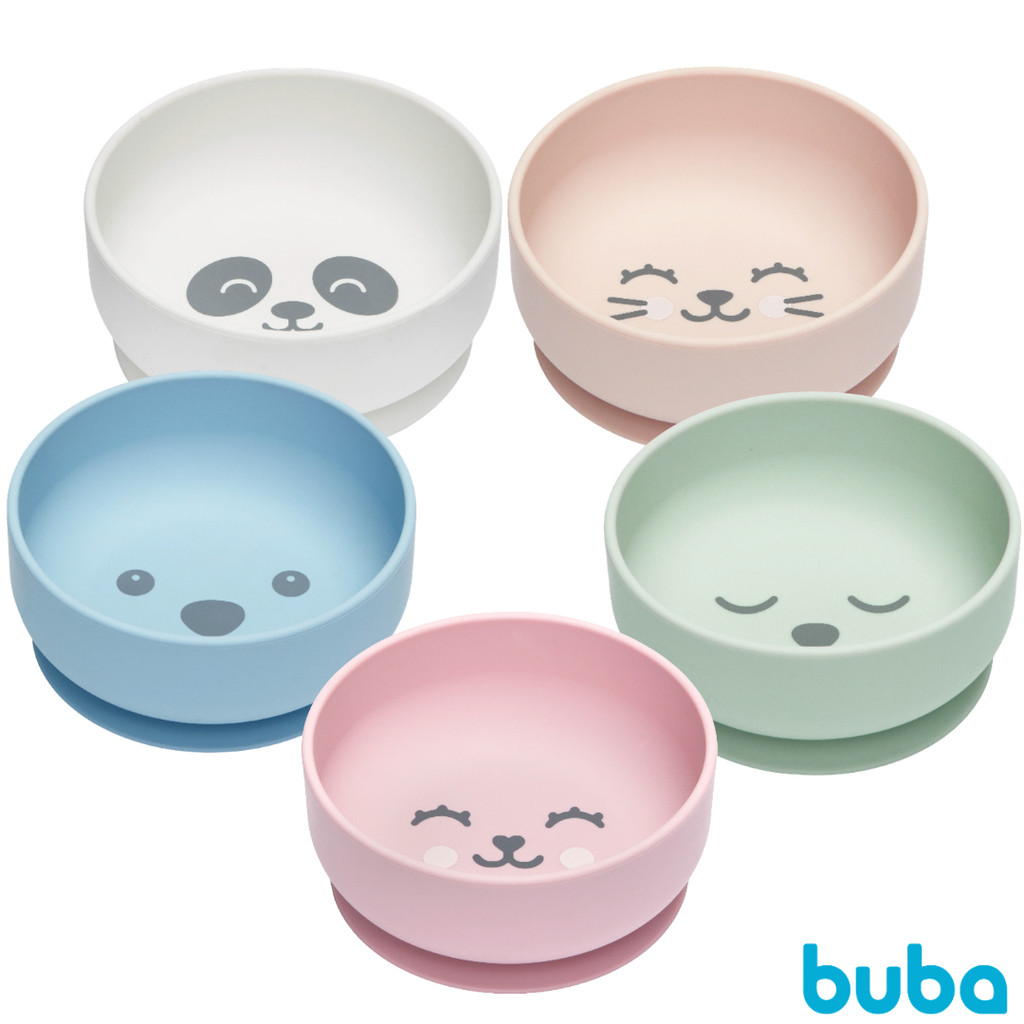 Bowl Em Silicone Gumy Tigela Com Ventosa 350ml Infantil Buba Introdução Alimentar Bebê Criança