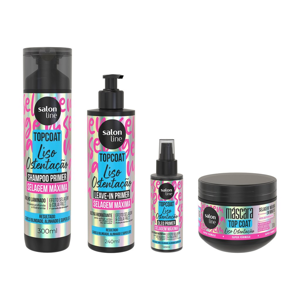 Kit Lavagem e Finalização Meu Liso Ostentação Top Coat em Oferta na Shopee