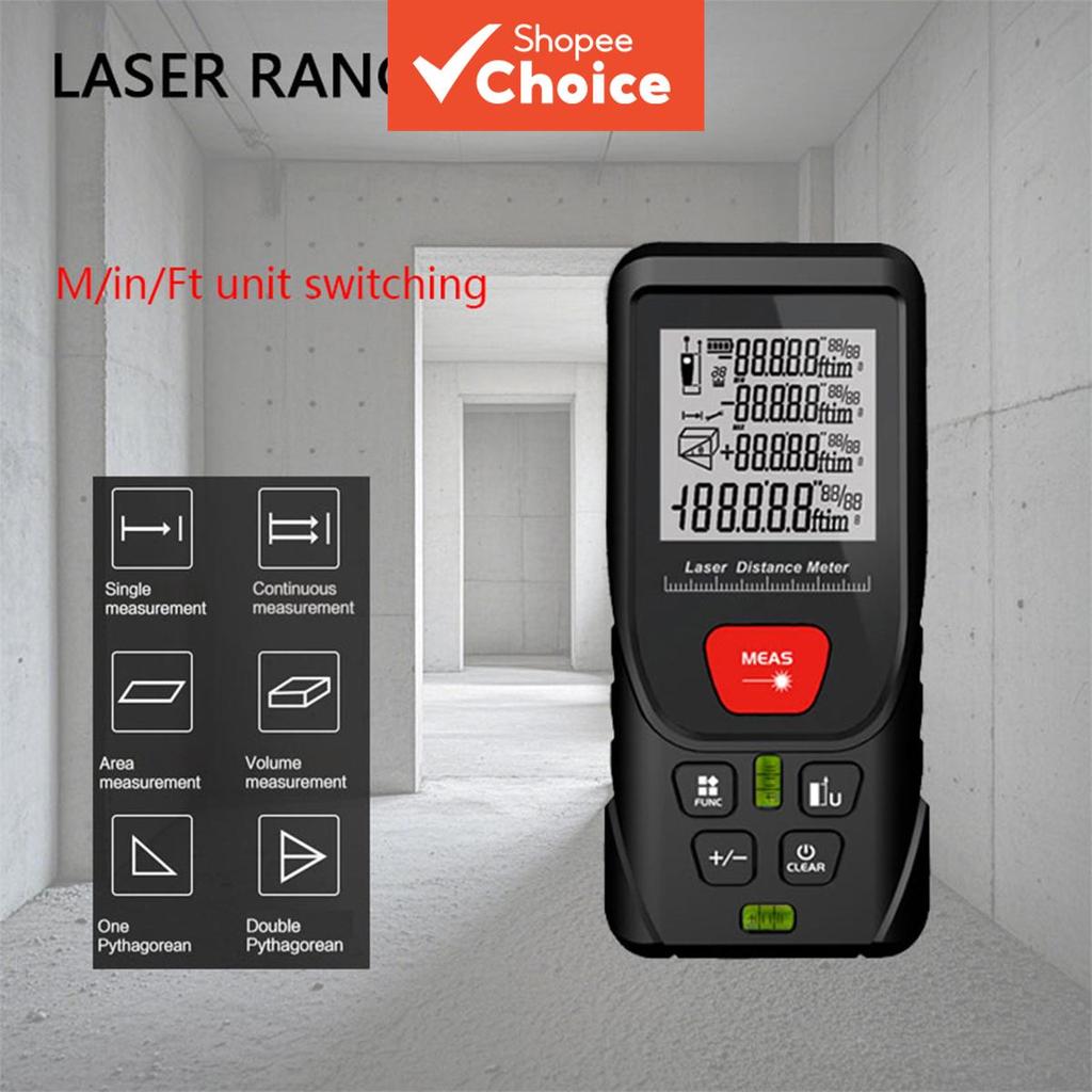Medidor de Distância a Laser 50-200M Ferramenta Digital de Medição com Funções de Distância, Área e Volume 1 Unidade