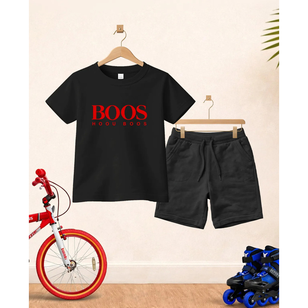 Camiseta Short Conjunto Algodão Infantil Casual Verão Conjunto De Bermuda Juvenil Conjunto De Bermuda Juvenil