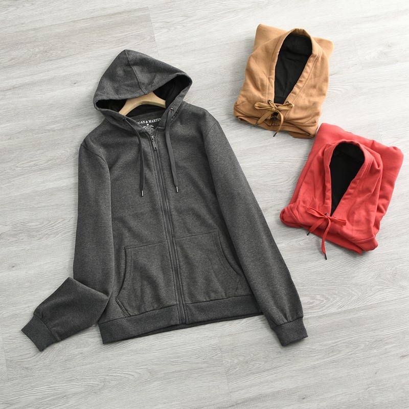 Exportação único estilo Casual fino velo com capuz jaqueta primavera outono comércio exterior masculino All-Match mais m