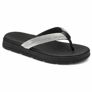 Chinelo Feminino Moleca Tiras Strass Conforto Leve Macio Uso Casual Diario Elegante Moderno
