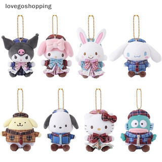 [lovego] Sanrio Sailor Suit Hello Kitty Brinquedo De Pelúcia Chaveiro Kuromi Melody Cinnamoroll Boneca Pingente De Carro