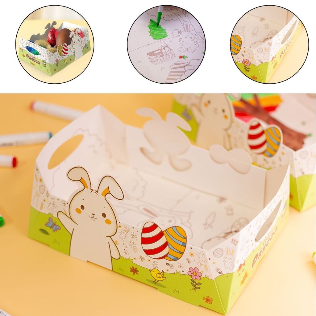 10 CESTA PÁSCOA COELHO 27×19,5×10 - PASCOA COLORIR 5899 ( IDEIA PÁSCOA 2026 ) em Oferta na Shopee