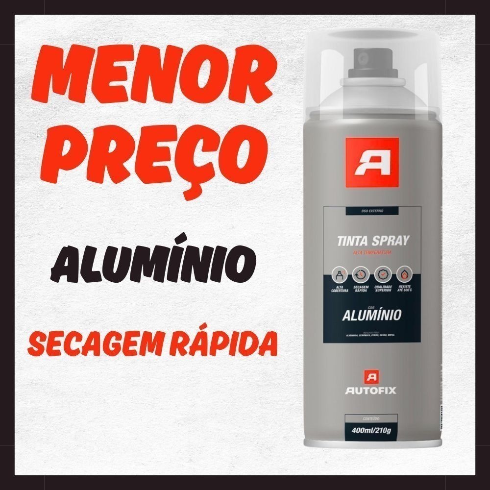 Tinta Spray Alumínio 400ml – Alta Qualidade Excelente Cobertura Alta Cobertura Ok MAX !