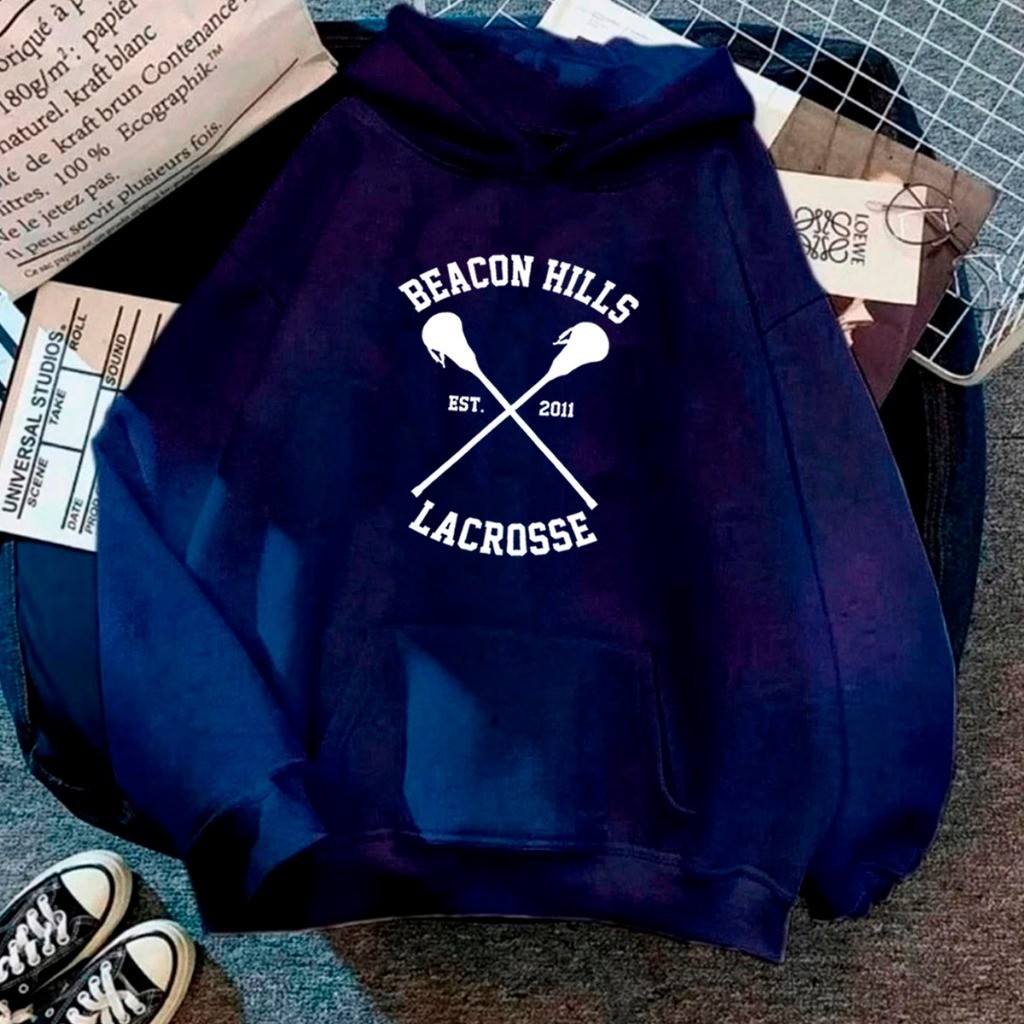 Moletom Canguru Teen Wolf Beacon Hills Lacrosse Algodão Blusa Inverno Casaco Confortável Unissex
