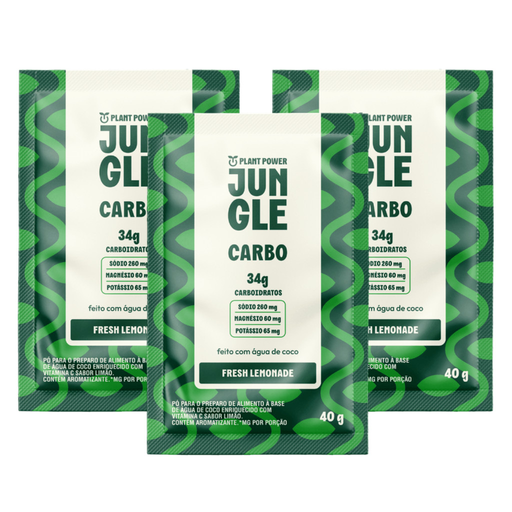 3x Sache Jungle Endurance Carbo Plant Power Fresh Lemonade 40g