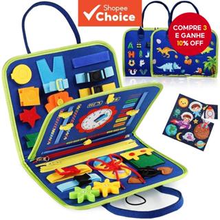Montessori Busy Board Para Crianças-Brinquedos Sensoriais De Habilidades Básicas A Vida Com Botão De Zíper De Fivela Apr em Oferta na Shopee