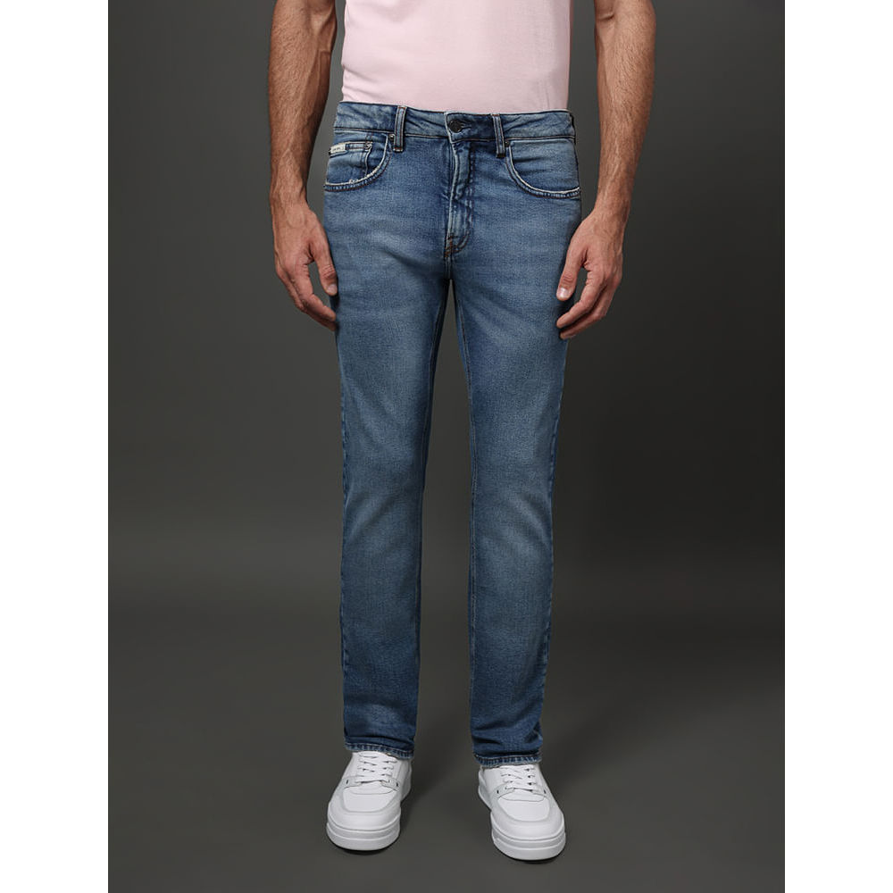 Calça Jeans Masculina Skinny 5 Pockets Calvin Klein - Azul Médio