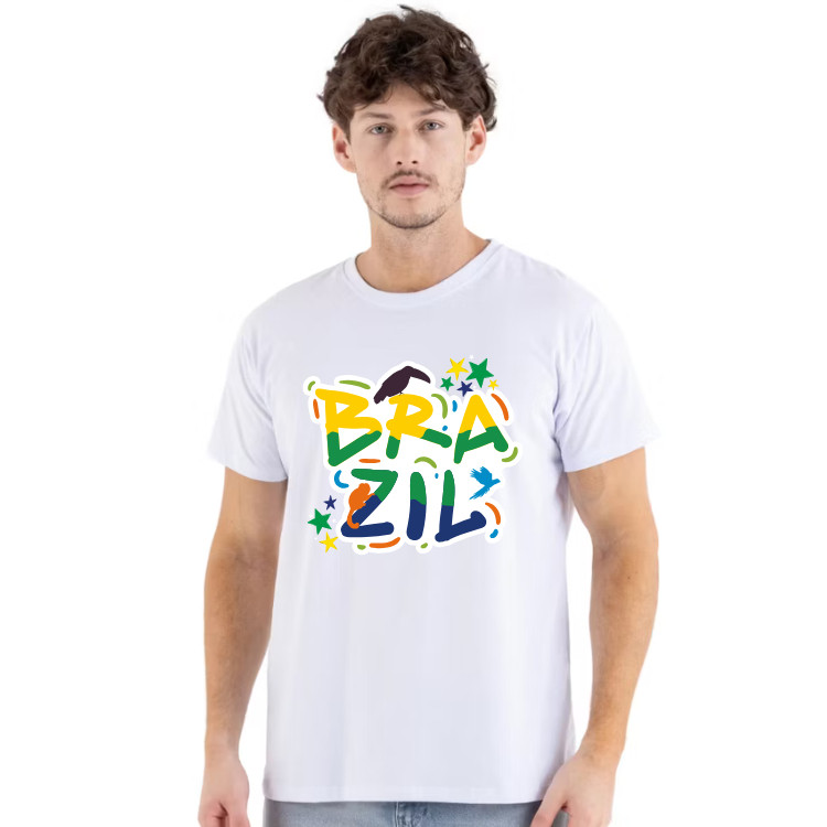Camisa Brasil Copa do Mundo 2026 World Cup Futebol Estampa Premium Unissex Confortavel Esporte