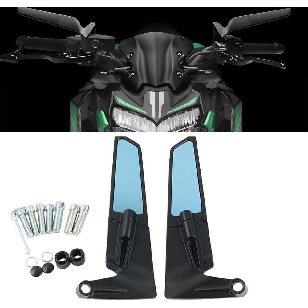 Para Z900 2021-2023 Modificação espelho retrovisor ajustável espelho de visão traseira asa de vento fixa acessórios para