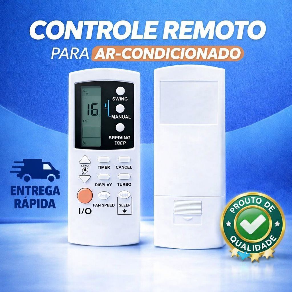Controle Remoto Compatível Ar Condicionado Philco Elgin PH24000 em Oferta na Shopee