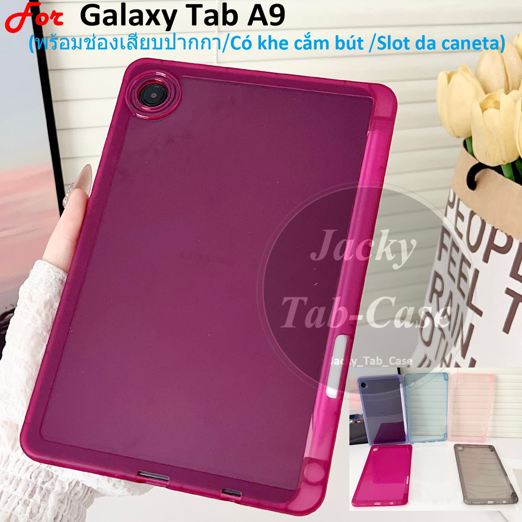 Capa Com Slot Para Caneta Tablet Samsung Galaxy Tab A9 Enterprise Edition EE 4G 8.7 " , SM-X115 X110 Macia De Silicone