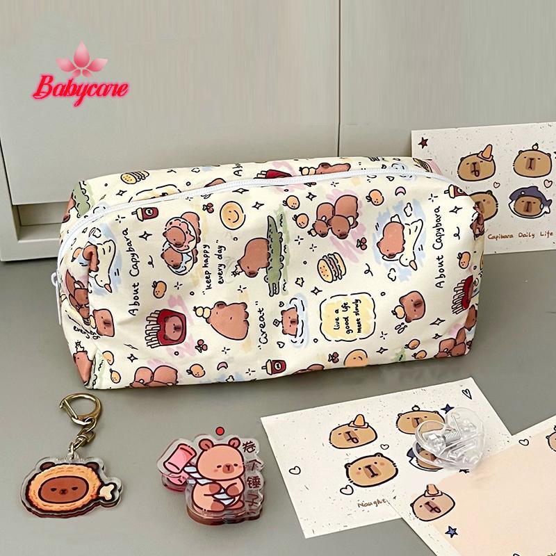 BYCE > Estojo De Lápis Capivara Fofo De Grande Capacidade Bolsa De Papelaria De Estudante Desenho Animado Novo em Oferta na Shopee