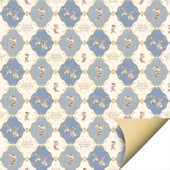 Folha para Ovos de Páscoa Double Face - Classique Bunny Azul - 69x89cm - 5 unidades - Cromus - Rizzo