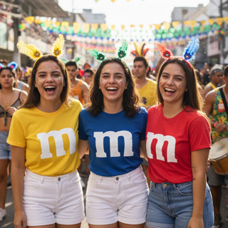 Camiseta Fantasia para Carnaval Festa Mms M Confete | Unissex 100% Algodão em Oferta na Shopee