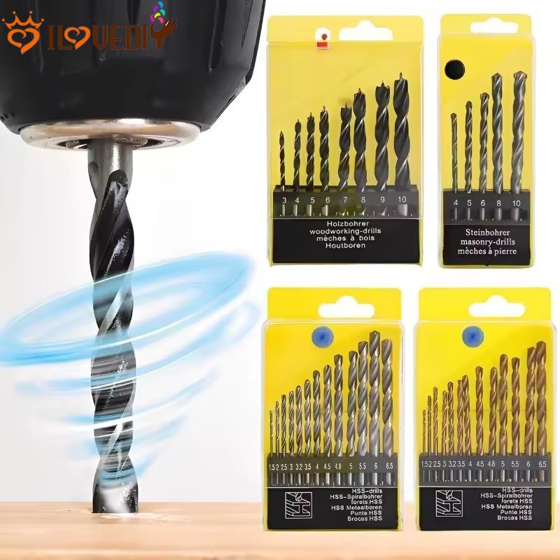 Conjunto Profissional De Brocas Helicoidais | 135 ° Ponta CNC Para Casa DIY E Metalurgia Industrial , Remoção De Chip Es