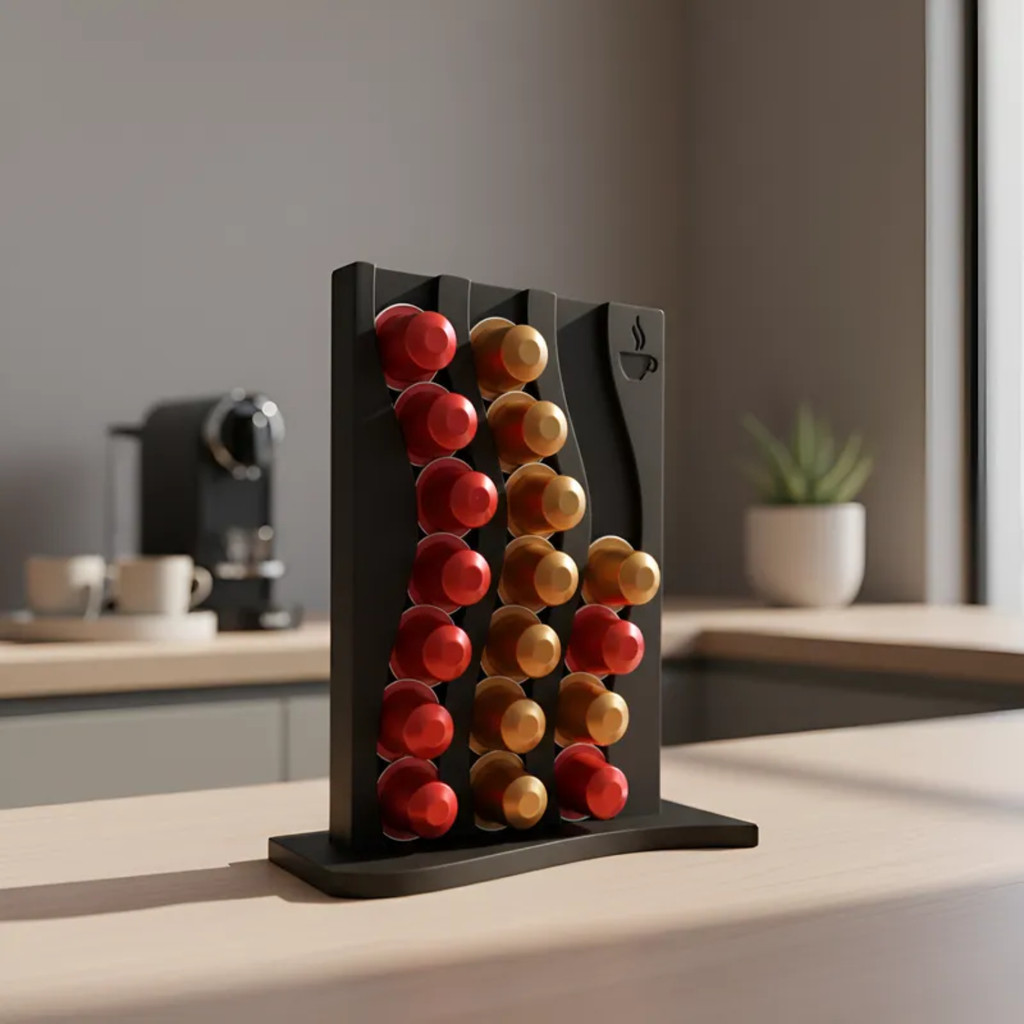 Organizador Porta Cápsulas Nespresso 3D – Suporte para 30 Unidades de Café