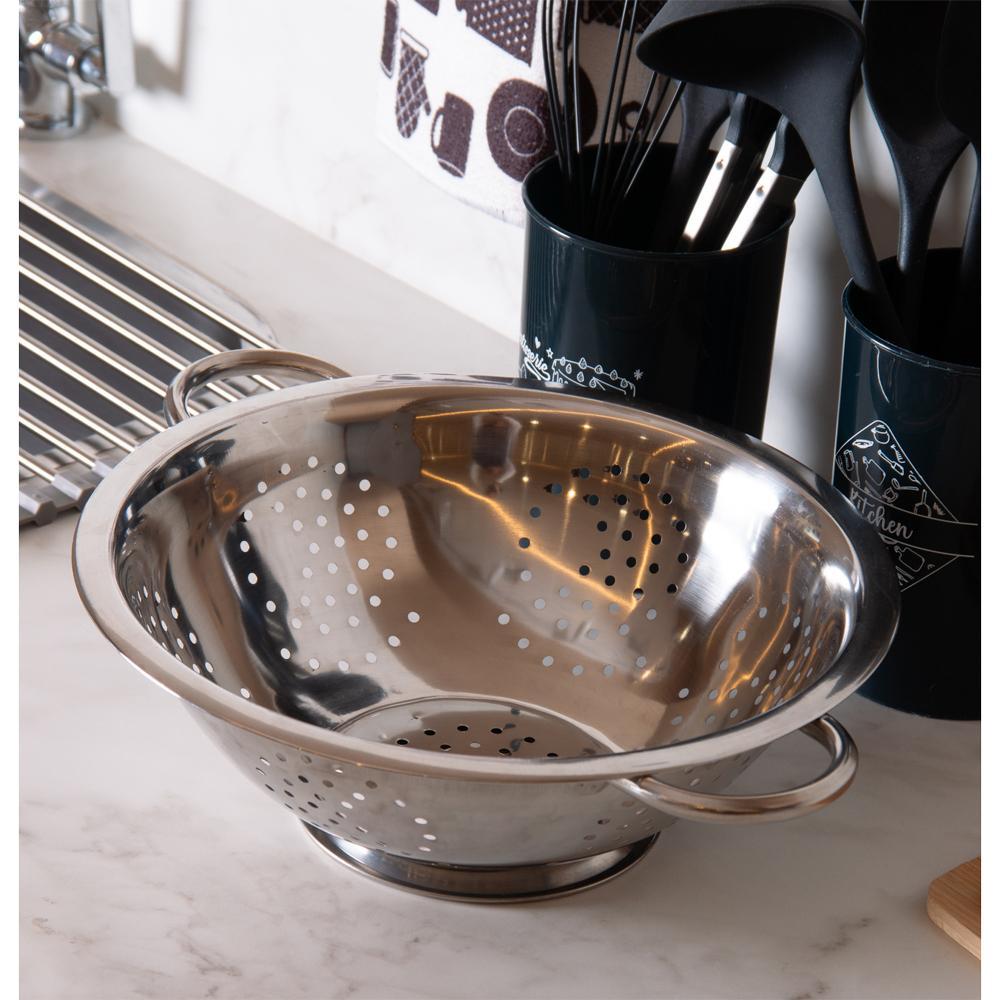 Escorredor de Massas Prime Lyor 28cm Aço Inox em Oferta na Shopee