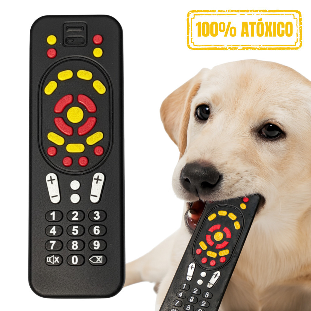 Mordedor Controle Remoto Atóxico Para Cães Filhotes Dentição BPA Free Massageador Meadora Toys Pet