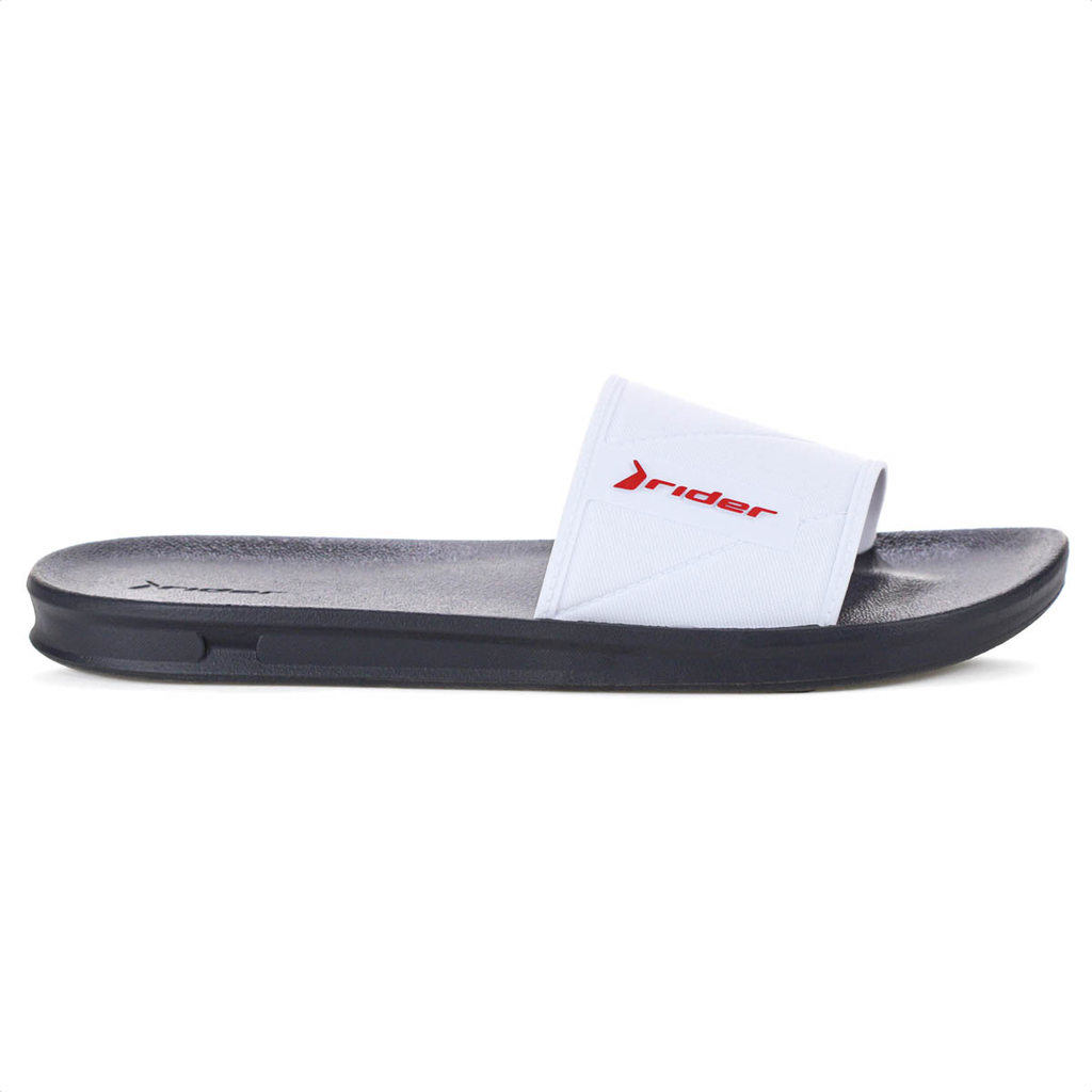 Chinelo Rider Street Slide Azul Escuro Branco e Vermelho - Masculino