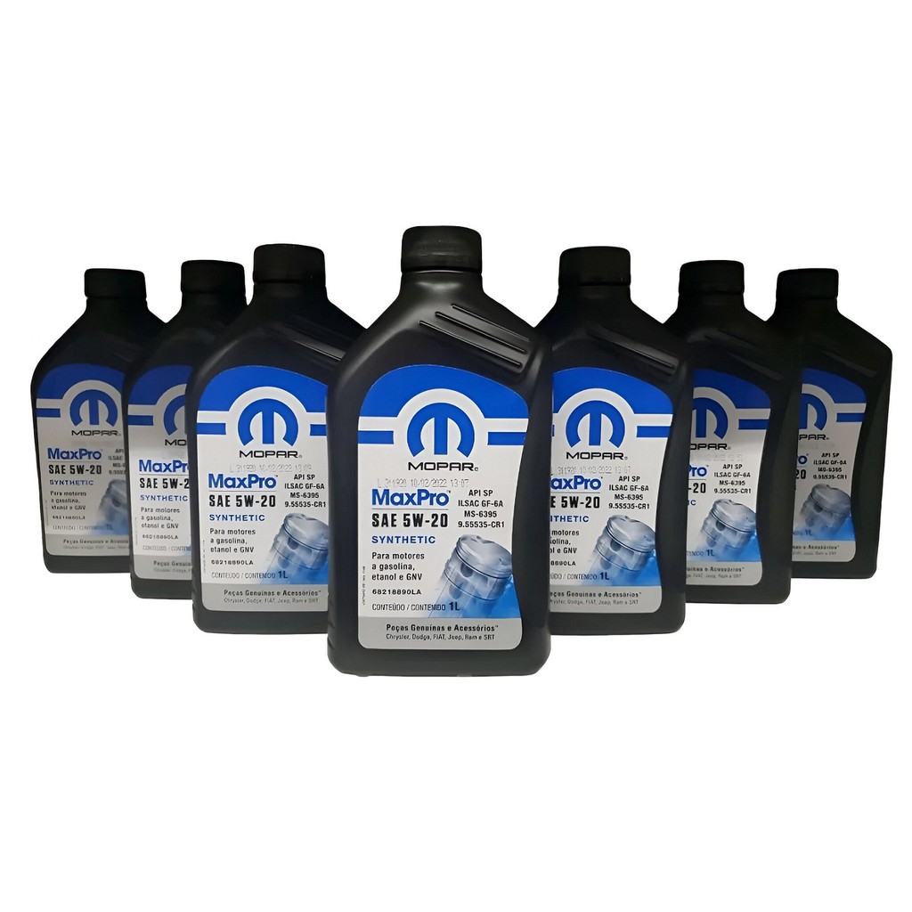 Kit 7 Óleos 5w20 Sintético Mopar Maxpro ILSAC GF 6A API SP