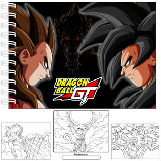 Livro de Colorir Dragon Ball GT Capa Dura 50 Paginas Folhas 180g + Acetato em Oferta na Shopee