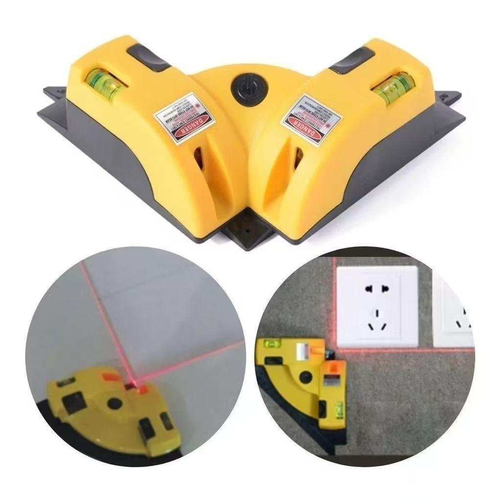 Nível a laser portátil de 90° | Esquadro a laser | Cabeça de laser para pedreiros e carpinteiros, design antiderrapante
