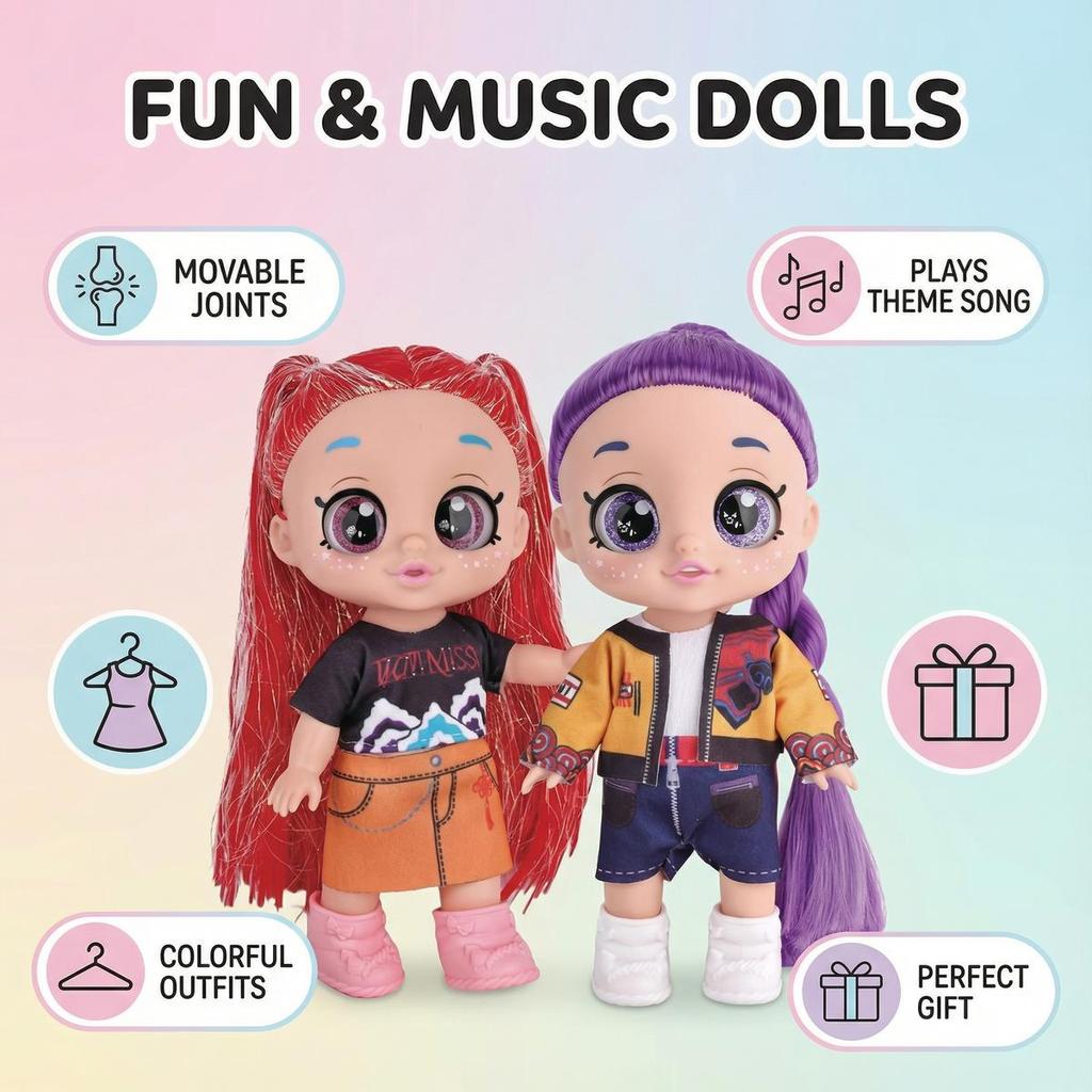 Boneca de Ação Kpop Rumi Mira Zoey - 5D, 10 Polegadas, 5 Articulações