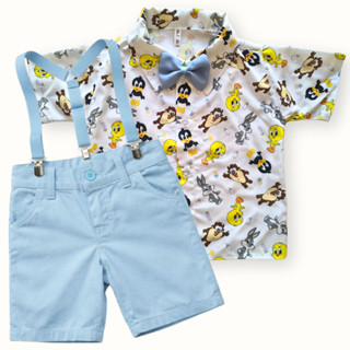 Conjunto Looney Tunes Baby Infantil Look Festa, Aniversário Roupa Temática Social Menino em Oferta na Shopee