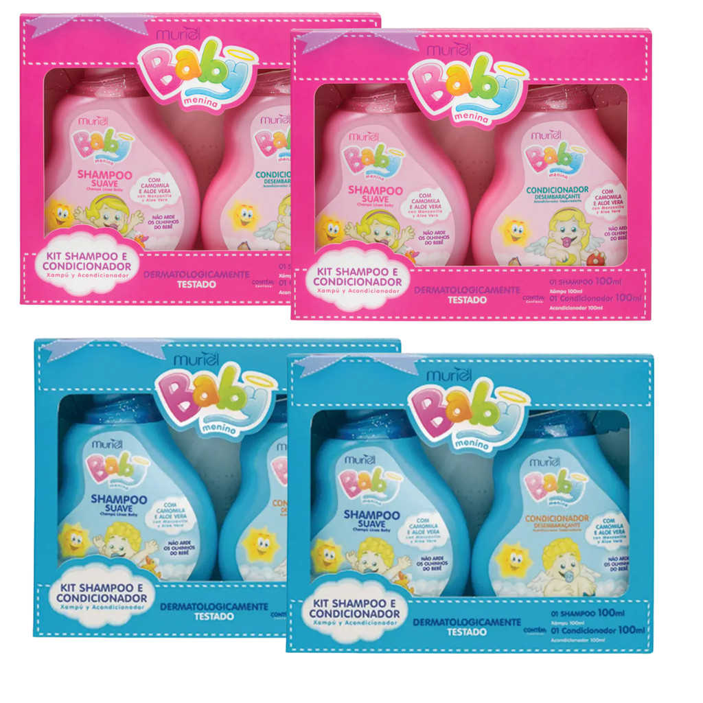 Kit com 2 Shampoos + 2 Condicionadores Muriel
