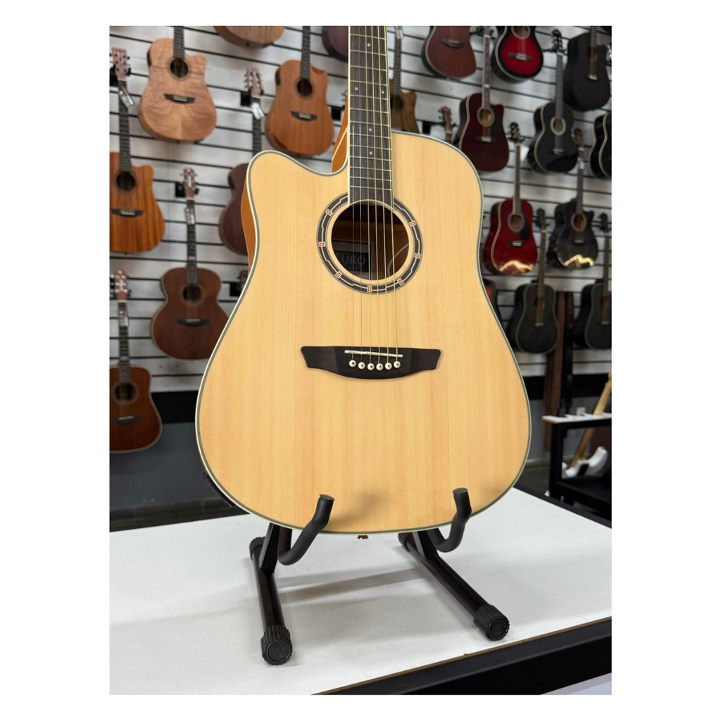 Violão Canhoto Elétrico Strinberg London LE30C NS LH Fosco