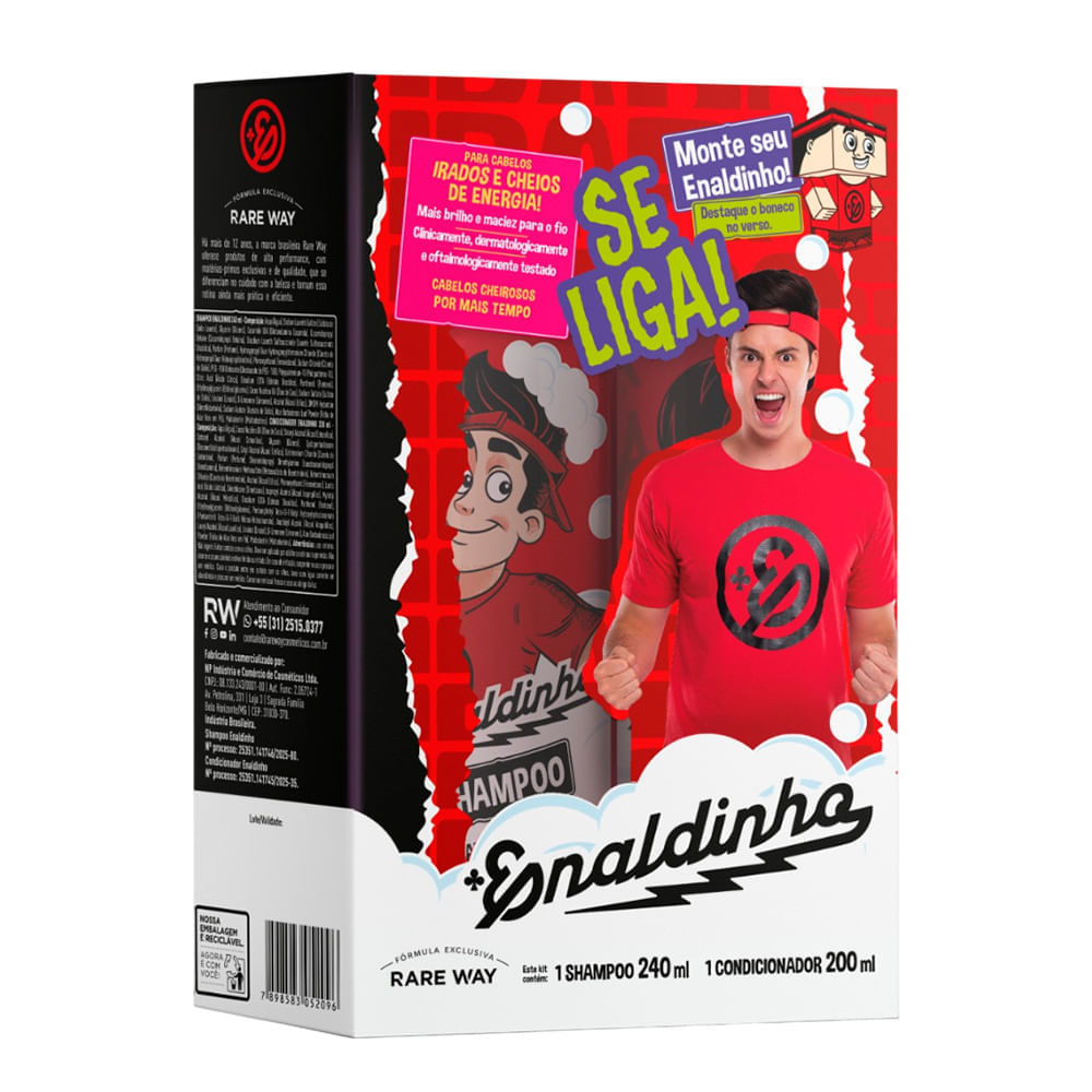 Kit Rare Way Shampoo 240ml + Condicionador 200ml Enaldinho