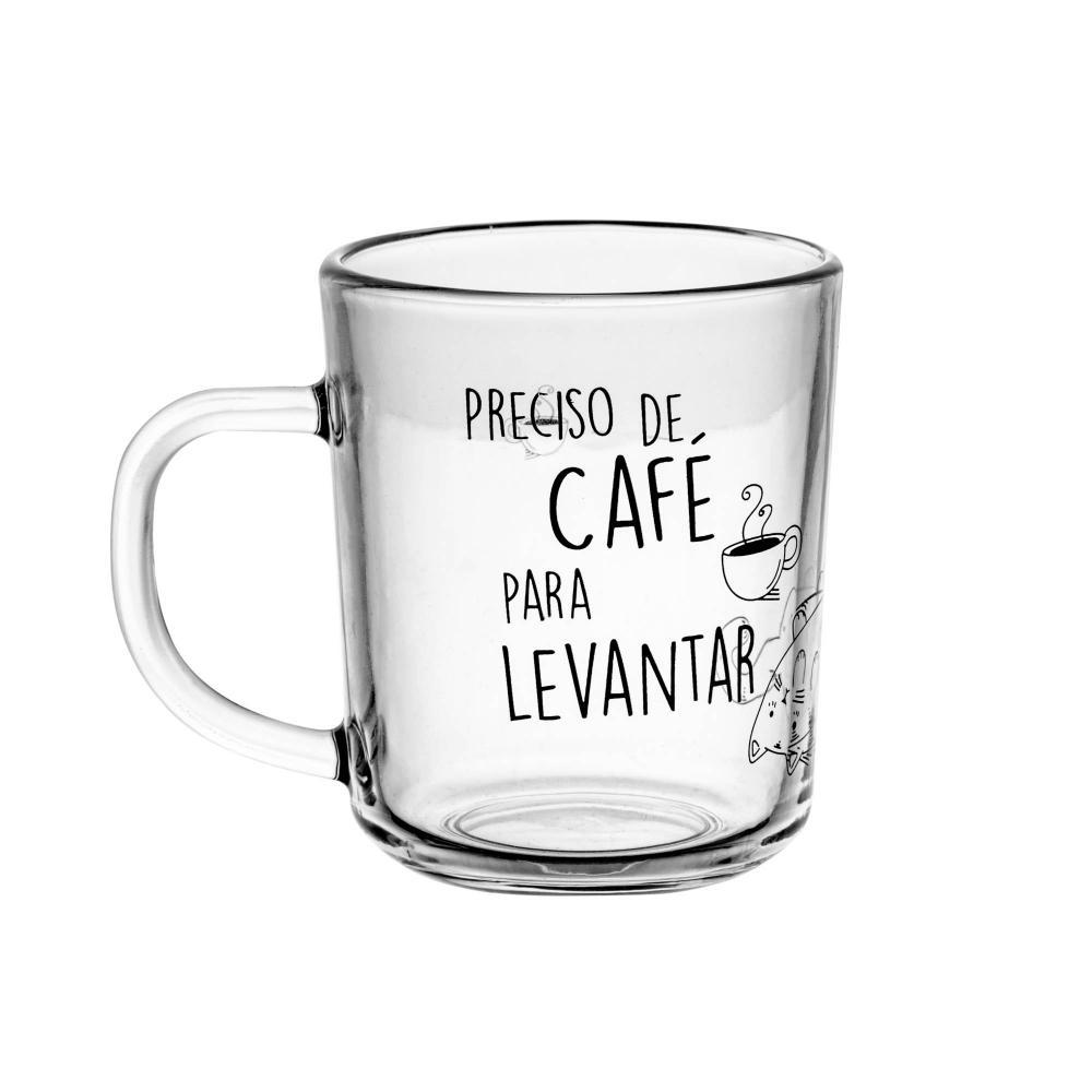 2 Canecas de Vidro Café para Levantar 220ml - Lyor