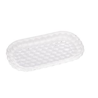 Travessa de Cristal Bubble 21cm Lyor para Petiscos Doces Frutas Aperitivos Mesa Posta Decoração Bandeja Servir Elegante
