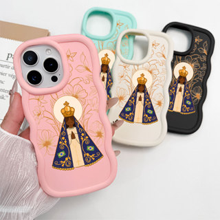 Nossa Senhora Capa Capinha Para iPhone 16 15 14 Plus 13 12 11 17 Ar Pro Max XR Normal Doce Cor Silicone Anti-Impacto em Oferta na Shopee